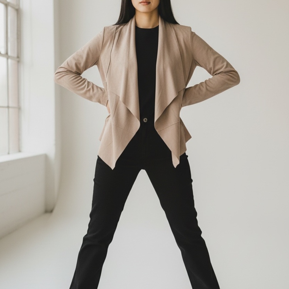 Kut from the Kloth Beige Draped Blazer